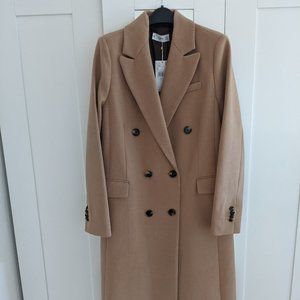 Mango Double-breasted wool coat
